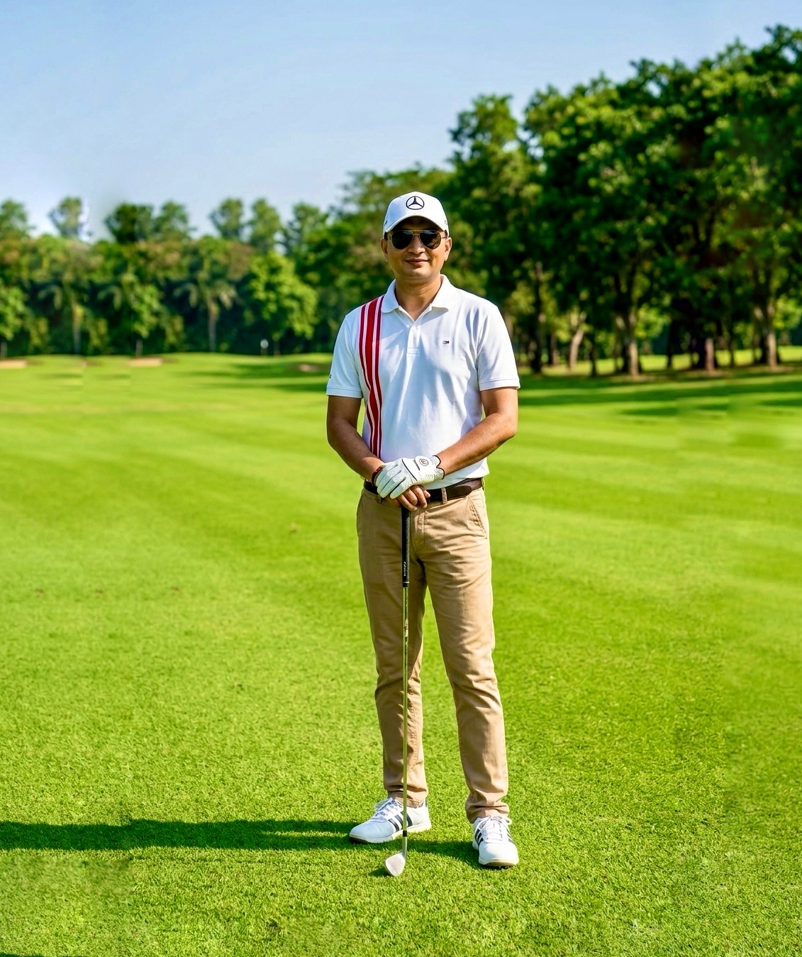Om Giri on the golf course — Founder & Group CEO, OmG Mediacom Group Ventures
